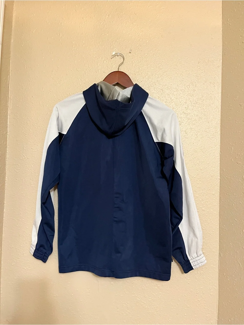 Jordan Youth Boys Large Navy and White Full-Zip Hooded Track Jacket